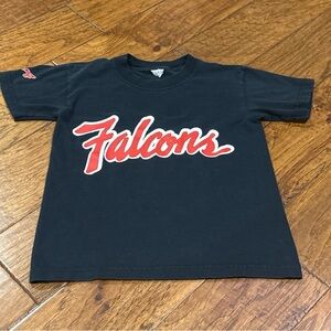 VTG Youth Small Falcons T-Shirt Kids FCA Atlanta Black Red Anvil Football Retro